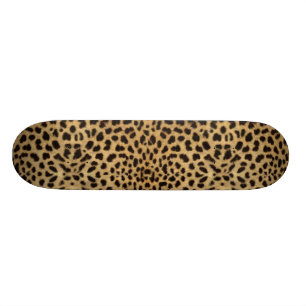 Leopardfläcken flår trycket skateboard bräda 20 cm