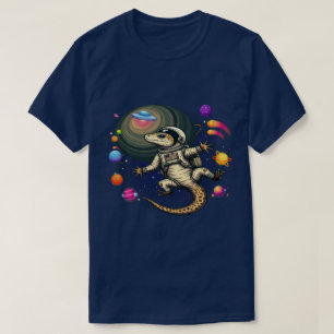 Leopardgecko i rymden T-shirt - Perfekt för reptil