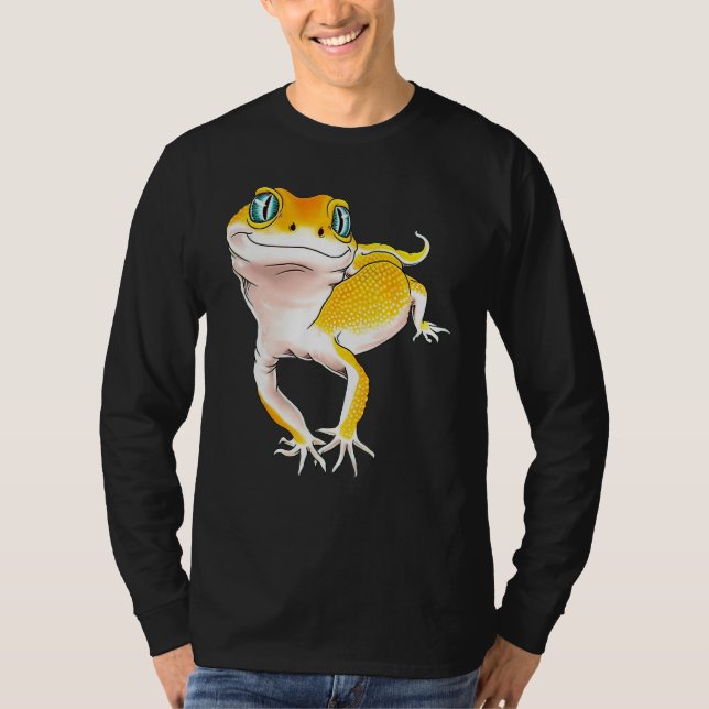 Leopardgecko  Jag älskar min gecko Geckopappa T Shirt (Framsida)