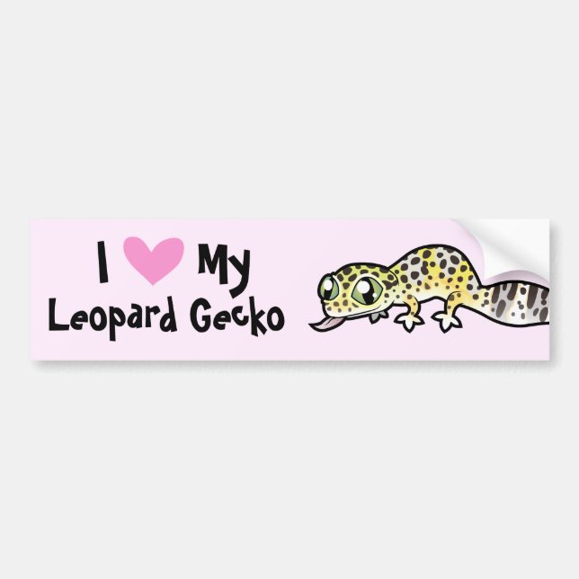 Leopardgecko Kärlek Bildekal (Framsidan)