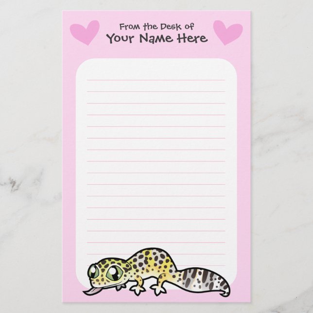 Leopardgecko kärlek brevpapper (Framsida)