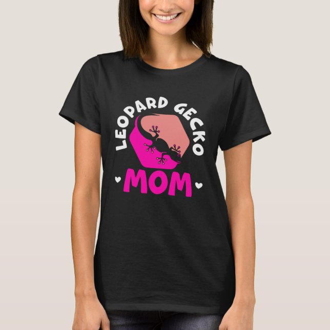 Leopardgecko Mamma Reptil Leopardgecko Ödla 1 T Shirt (Framsida)