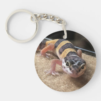 LeopardGecko tätt upp Keychain