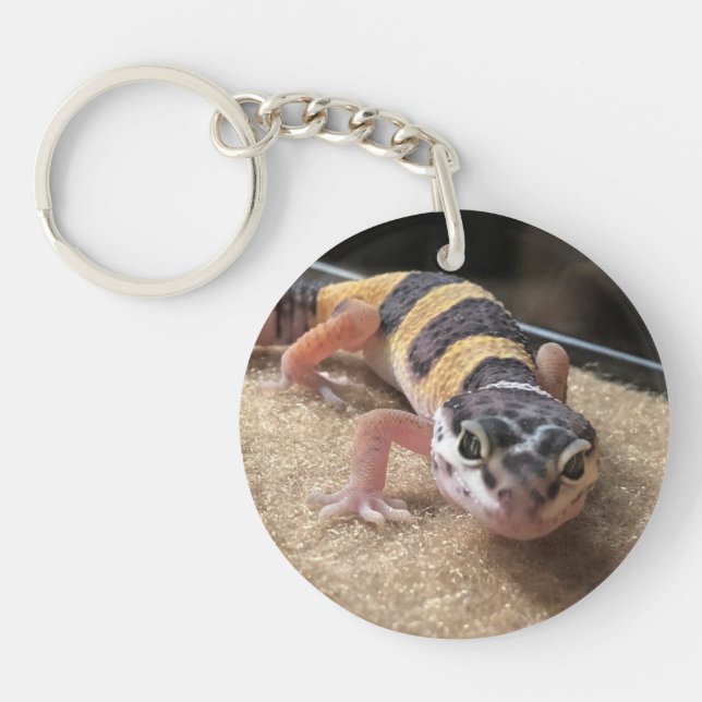LeopardGecko tätt upp Keychain (Framsidan)