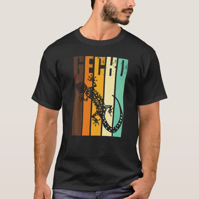 Leopardgeckon Ödla Husdjur Reptil Ödlor Gecko T Shirt (Framsida)