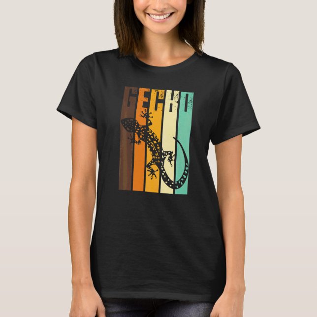 Leopardgeckor Ödla Husdjur Reptil Ödlor Gecko T Shirt (Framsida)
