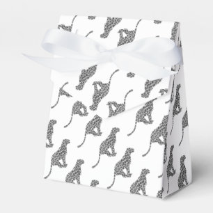 Leopardgrå och ljusgrå siluett presentaskar