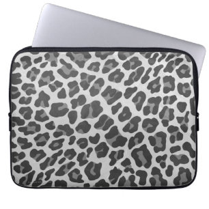 Leopardgrått och tänder - det gråa trycket laptop sleeve