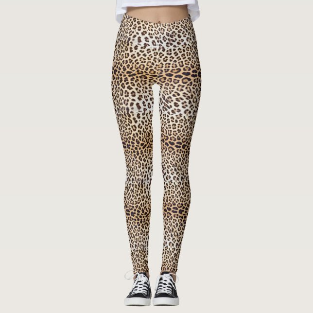 Leopardhår Leggings (Framsida)
