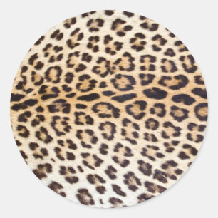Leopardhår Runt Klistermärke