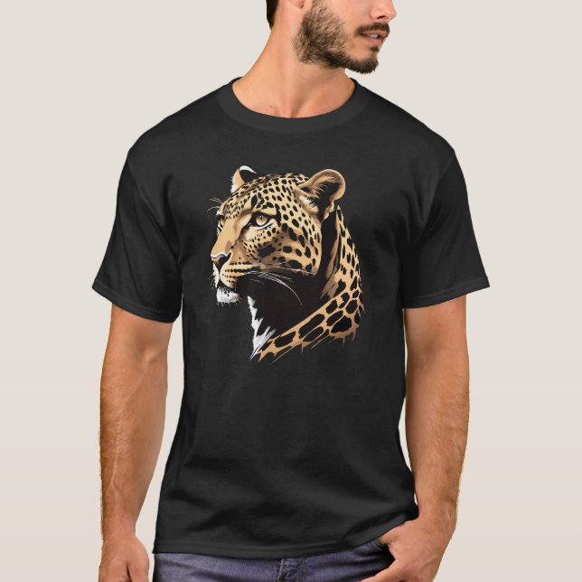 Leopardhuvud T Shirt (Framsida)