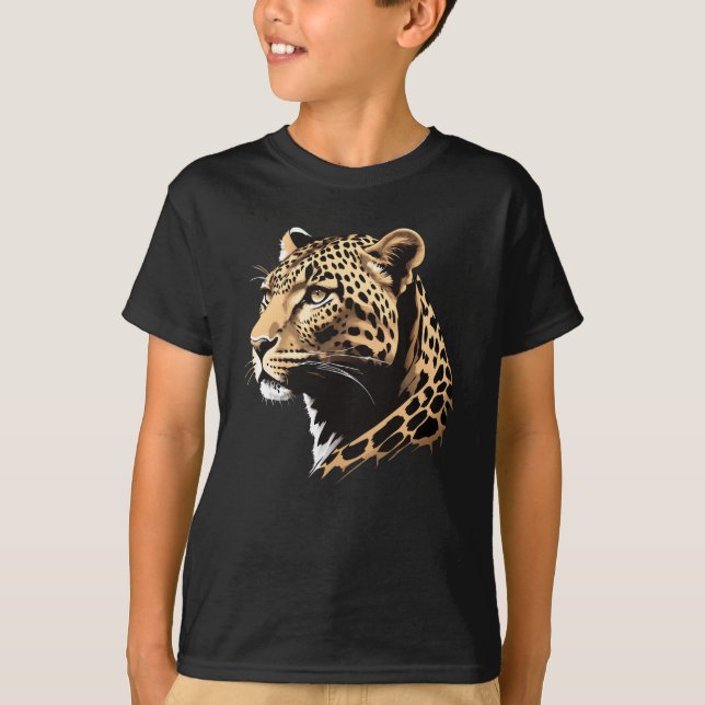Leopardhuvud T Shirt (Framsida)