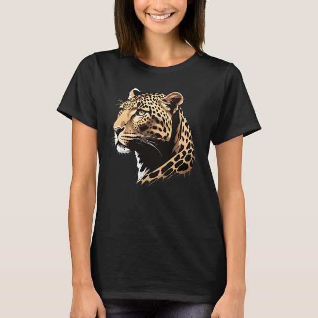 Leopardhuvud T Shirt (Framsida)