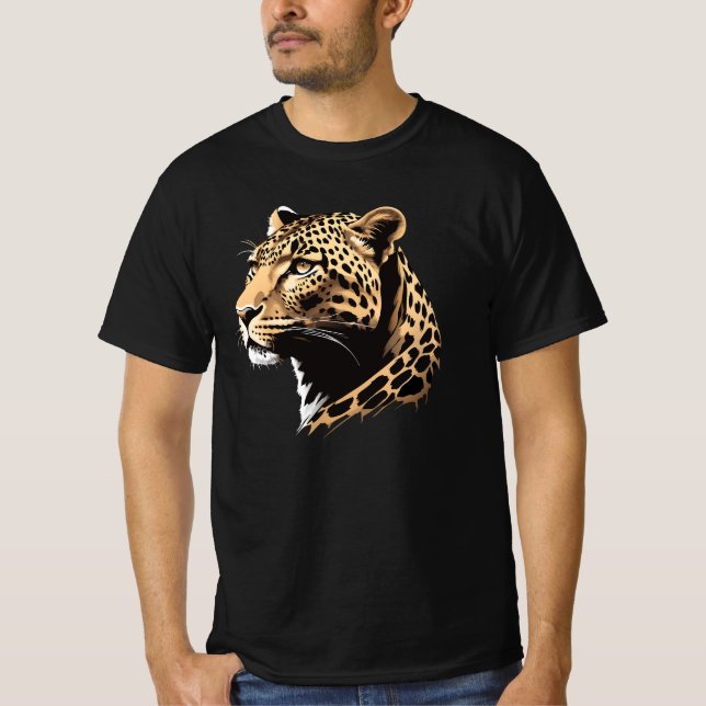 Leopardhuvud T Shirt (Framsida)