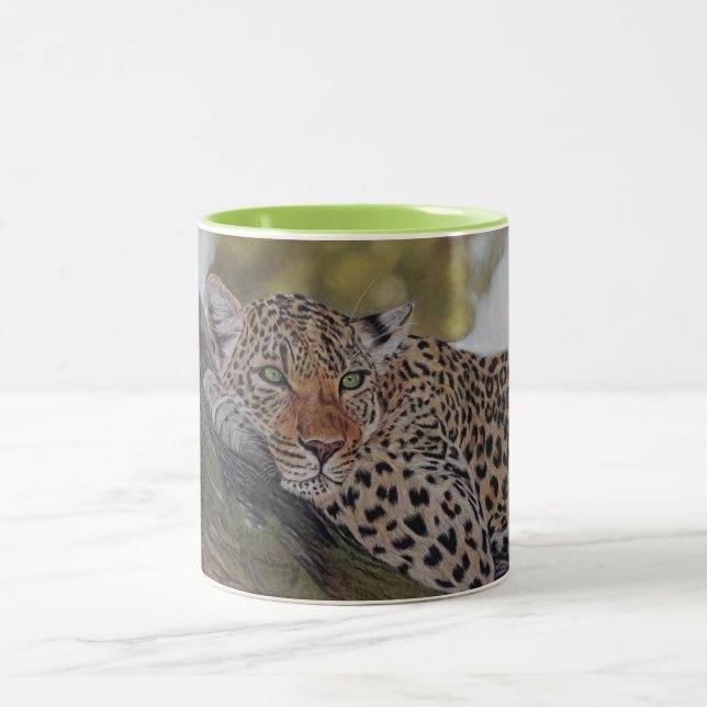 Leopardkaffemugg Två-Tonad Mugg (Center)