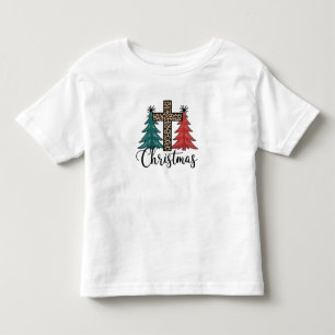 Leopardkors julgranar kristen t shirt