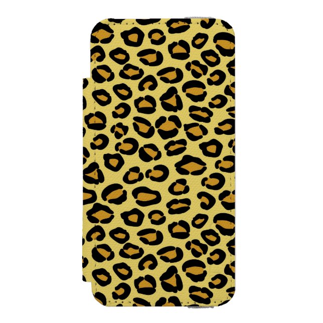 Leopardmönster Incipio iPhone Wallet Skal (Folio Framsidan)
