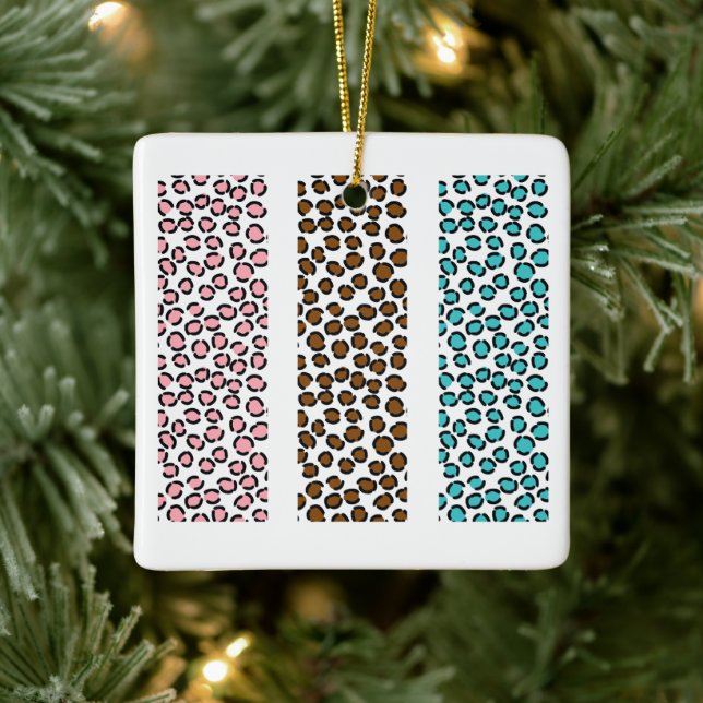 Leopardmönster Julgransprydnad Keramik (Träd)