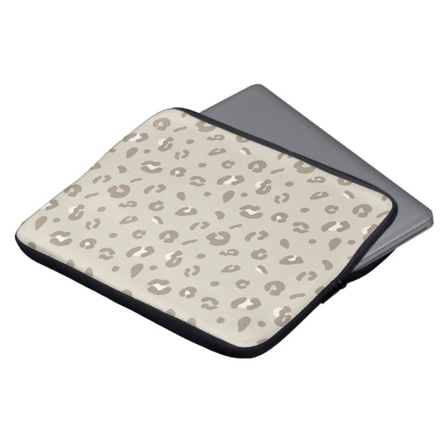 Leopardmönster Laptop Fodral (Framsida topp)