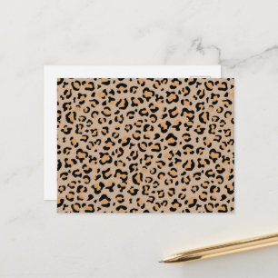Leopardmönster, Leopardspräcklig, Brun Leopard Vykort