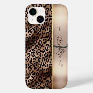 Leopardmönster Svart Brons Monogram