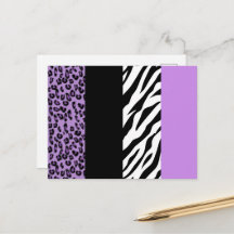 Leopardmönster, Zebramönster, Djurmönster, Lila