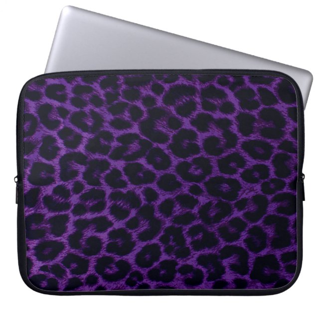Leopardmönsterlaptop sleeve (Framsidan)