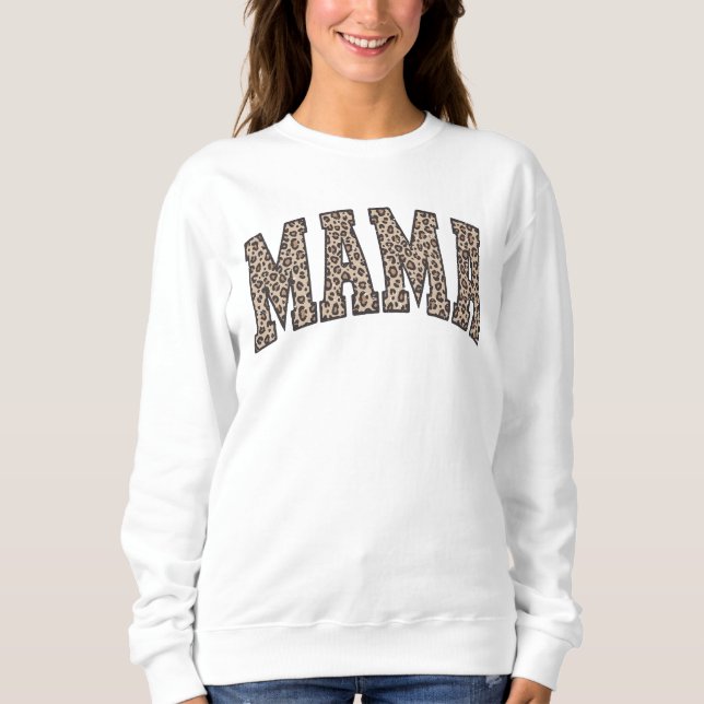 Leopardmönstrad mamamössa t shirt (Framsida)