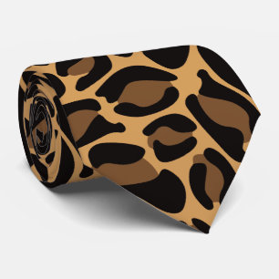 Leopardmönstrad Retro Bröllop Trossgossar Slips