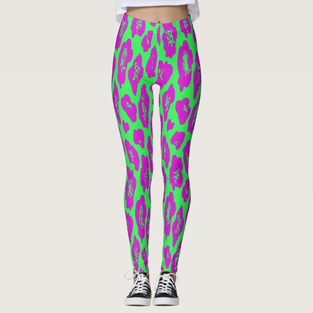 Leopardmönstrade leggings (Framsida)