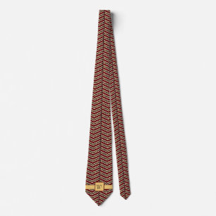 Leopardmönstrat Chevron Herrhalsduk Slips