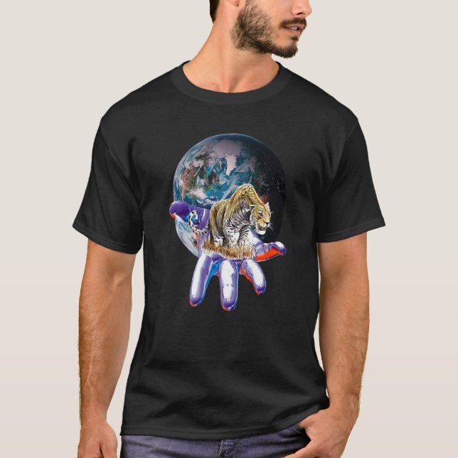 Leopardmotiv Rovdjur Katt Djur Färgrik Leopard T Shirt (Framsida)