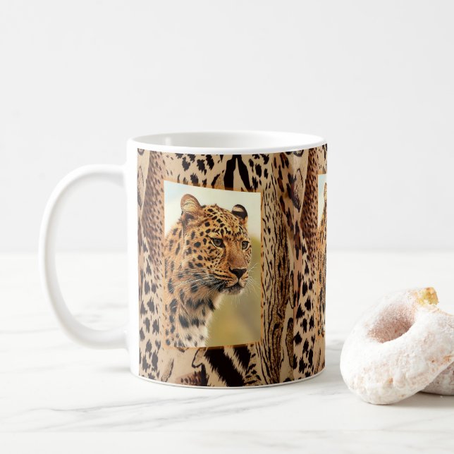 Leopardmugg Kaffemugg (Med munk)