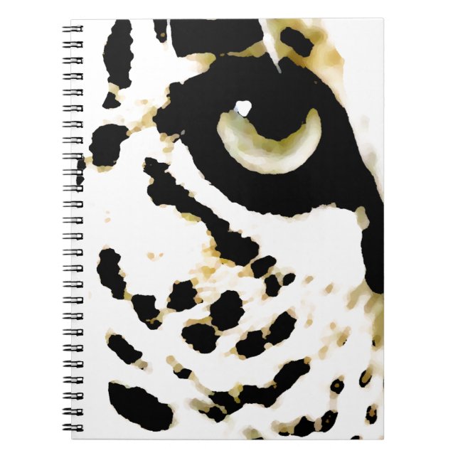 Leopardöga Anteckningsbok Med Spiral (Framsidan)