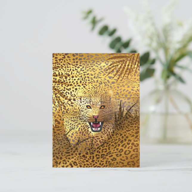 Leopardområde 1 helg vykort (Stående Fram)