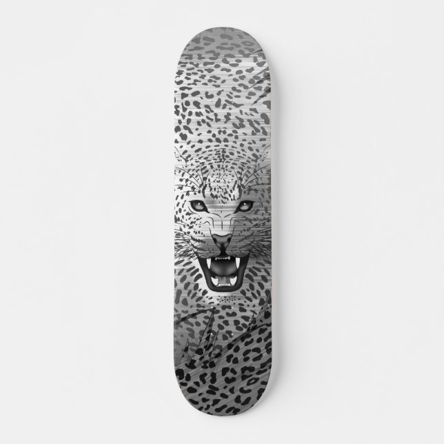 Leopardområde 2 mini skateboard bräda 18,5 cm (Framsida)