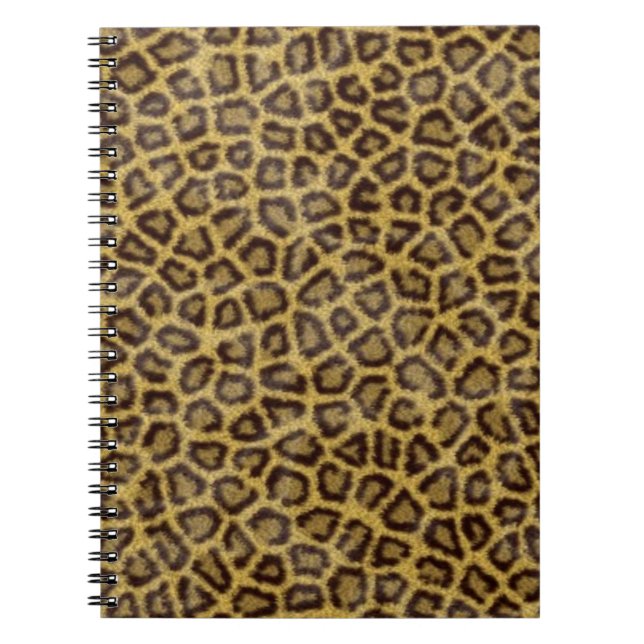 Leopardpäls Anteckningsbok Med Spiral (Framsidan)