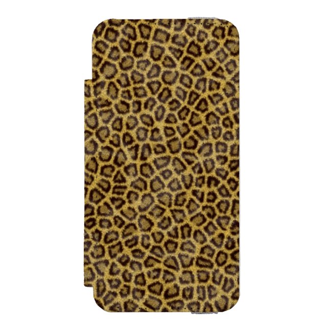 Leopardpäls Incipio iPhone Wallet Skal (Folio Framsidan)