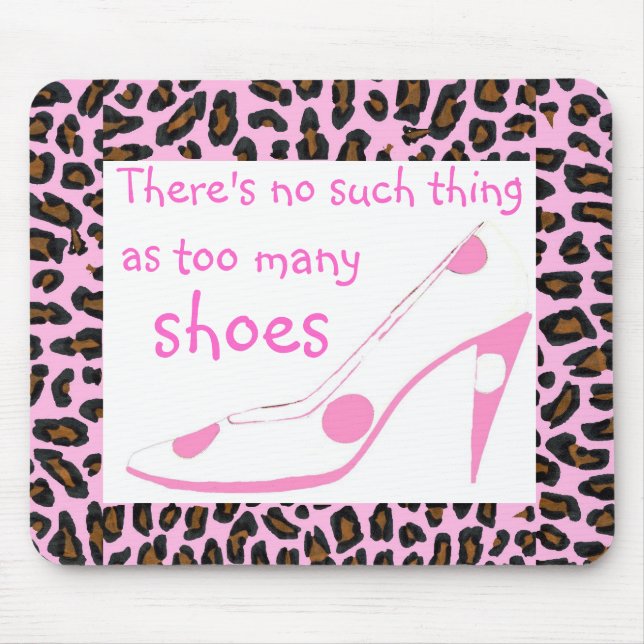 Leopardpäls och formgivarekickhäl ShoesPink Musmatta (Framsidan)