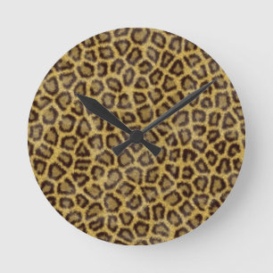 Leopardpäls Rund Klocka