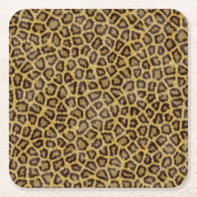Leopardpäls Underlägg Papper Kvadrat (Framsidan)
