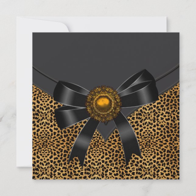 Leopardparty Inbjudningar (Framsida)