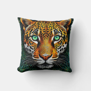 Leopardporträtt Kudde
