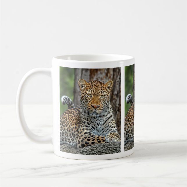 Leopardporträttmugg Kaffemugg (Vänster)