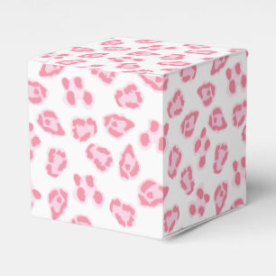 Leopardprick i rosa presentaskar
