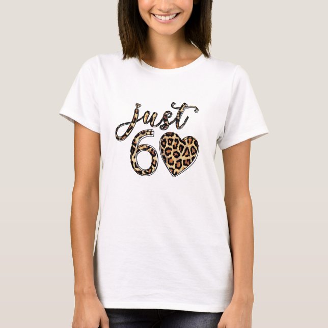 Leopardprint 60-årsdag t shirt (Framsida)