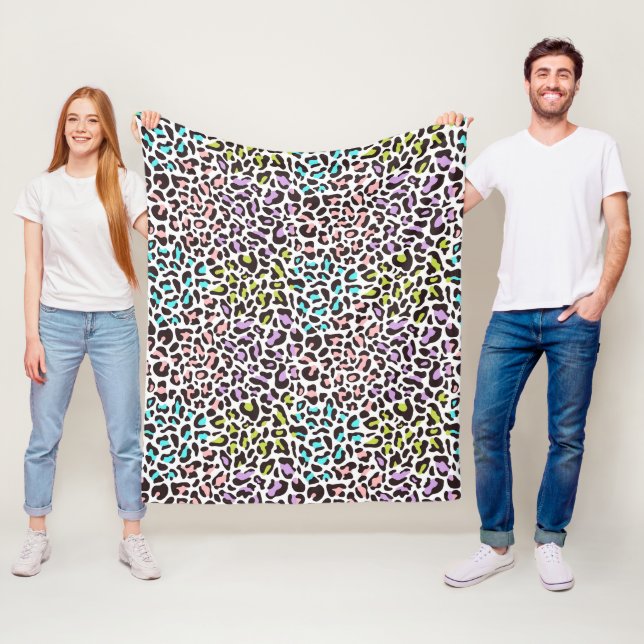 Leopardprint Fleecefilt (På plats)