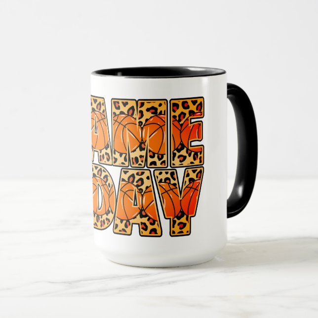 Leopardprint Game Day-mugg Mugg (Framsida höger)