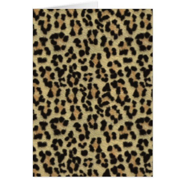 Leopardprint Hälsningskort (Framsidan)