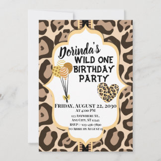 Leopardprint Inbjudningar